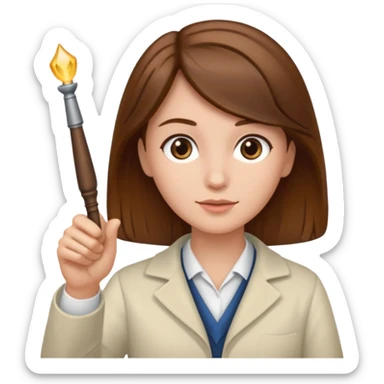 Docent with pointing wand sticker