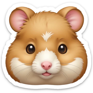 An cute hamster face sticker