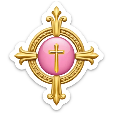 ave maria's emblem with a touch of pink sticker