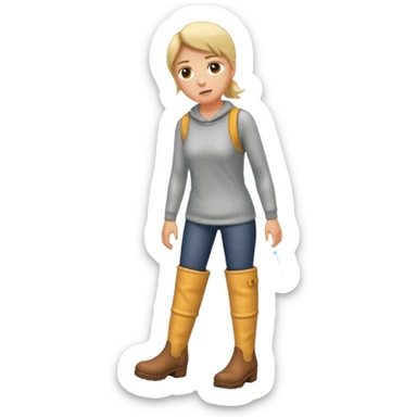 Long boots that is extremely humid and heat inside  sticker