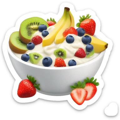Yogurt bowl with fruit  sticker