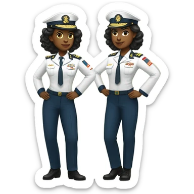 High kicking psychologist marine women sticker