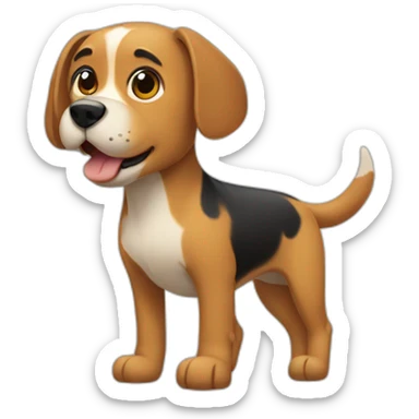 A braking dog sticker