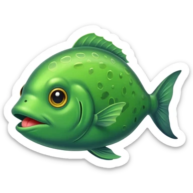 smelly fish green smell sticker