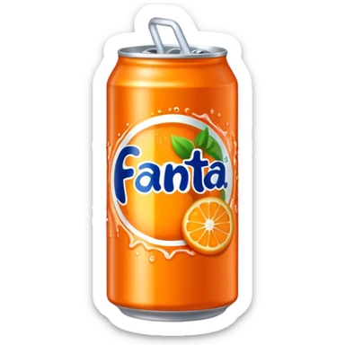 a bright orange Fenta can sticker