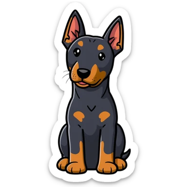 Doberman dog named tag Bonnie sticker