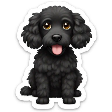 Schwarzer Pudel  sticker