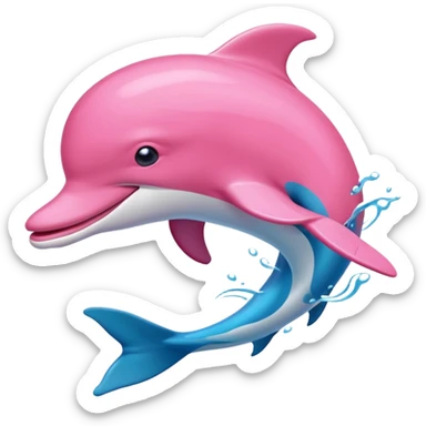 pink dolphin sticker