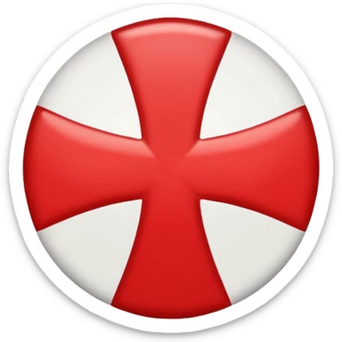 the red cross of the knights templar sticker