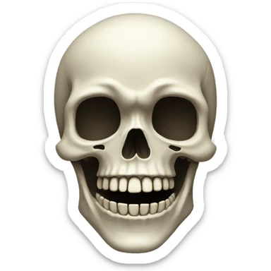 Skeleton head smilling sticker