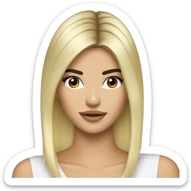 Kendall Jenner with blonde hair sticker