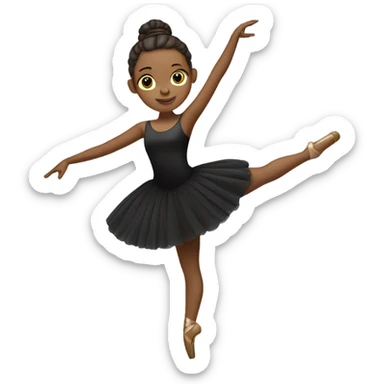 Ballerina in a black dress sticker