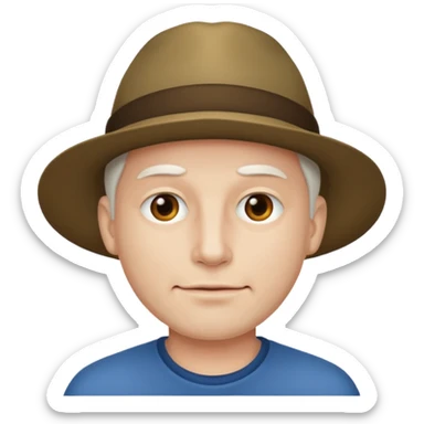 a man adult, white skin, no hat sticker