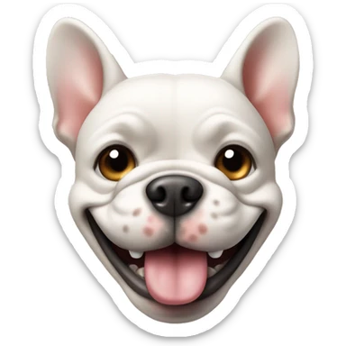 french bull dog smiling sticker