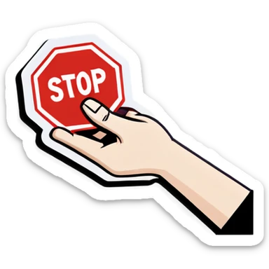 Stop it Hand
 sticker