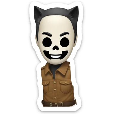 Crea un emoji con el personaje la muerte de la película el gato con botas  sticker