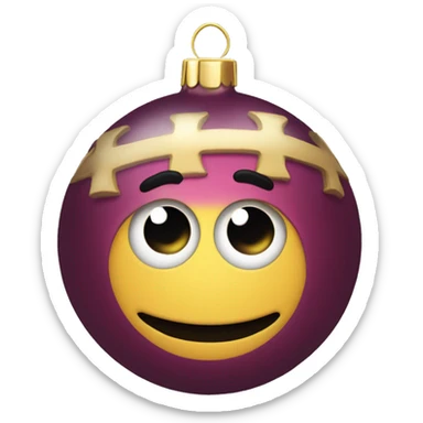 dunkelrote weihnachtskugel schlicht sticker