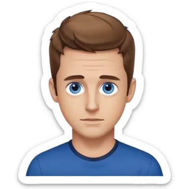 Joey McIntyre blue eyes, light brown hair, dark blue shirt  sticker