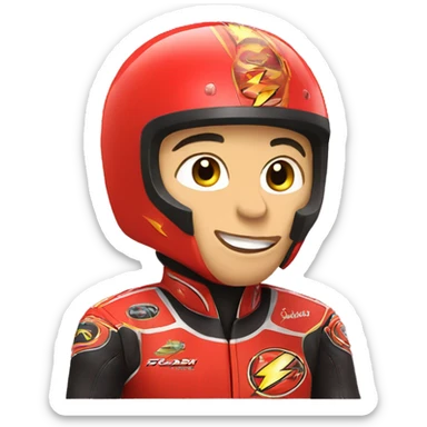 Flash McQueen giving a kiss sticker