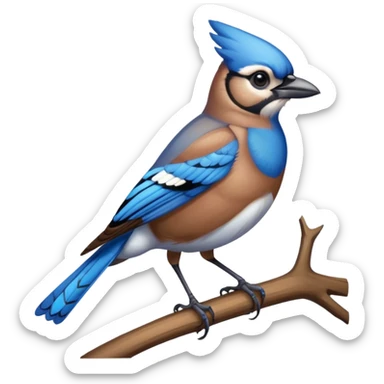 Common jay bird sticker