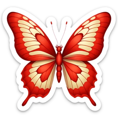 red butterfly sticker