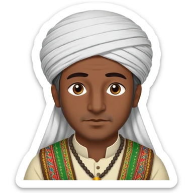 Kurdish man with traditional clothes and headwear sticker