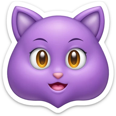 Moño en color lila sticker