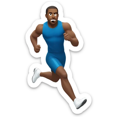 Man running from cops sticker
