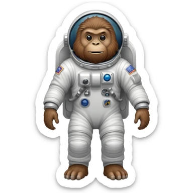 Astronaut ￼￼ Bigfoot  in space ￼￼￼ sticker