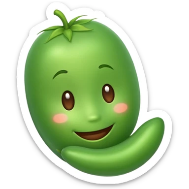 A happy little bean sticker