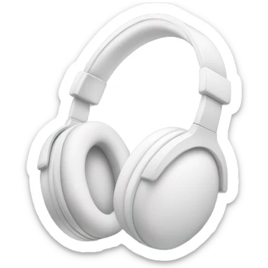 White headphones  sticker