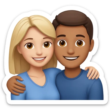 sarılan iki insan sticker