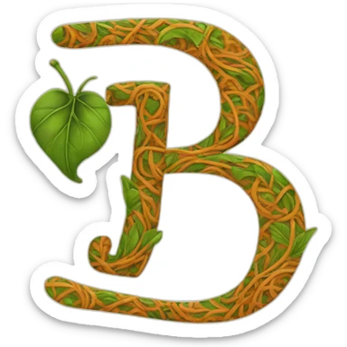 letter t with henna leaf weaved in  sticker
