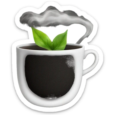 Tea on charcoal sticker
