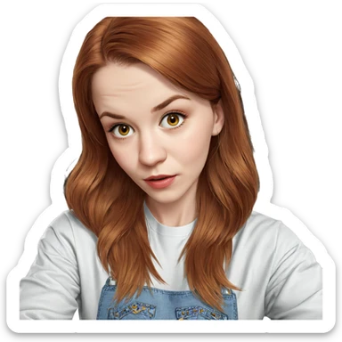 realistic portrait of girl sticker