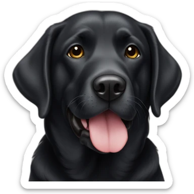 Senior Black lab small head sticker