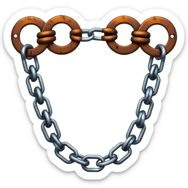 Broken chains sticker