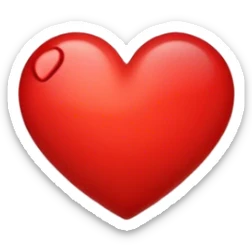 half of a heart sticker