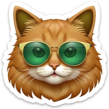 Cat with sunglasses sticker