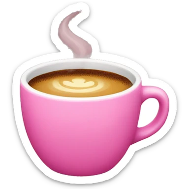 pink coffee cup sticker