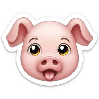 pig crying sticker