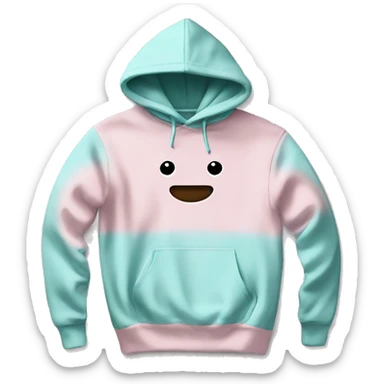 Pastel hoodie with coffee imagine on the front sticker