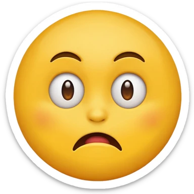 yellow circle emoji mad looking to the side sticker