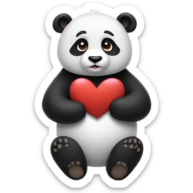 Panda sending love sticker