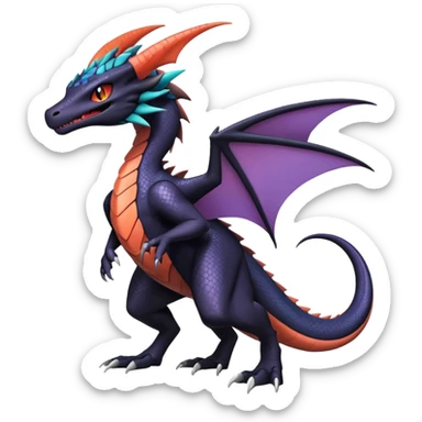 Salandit-Noibat-Noivern-Nargacuga-Dragon-Hybrid (Full body) sticker