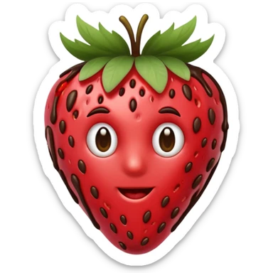 strawberry dipped in chocolate sticker