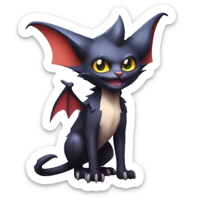  Kawaii Edgy Cool Beautiful Noivern-Nargacuga-Litten-Bat-Cat full body sticker