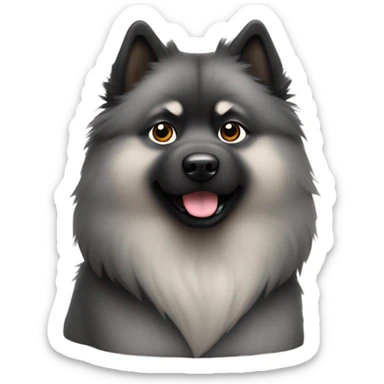 Grey and black  eurasier sticker