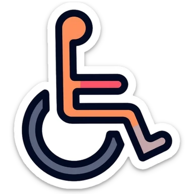 design4all logo, inclusive design concept with accessibility symbols sticker