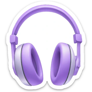 Lilac-colored headphones sticker